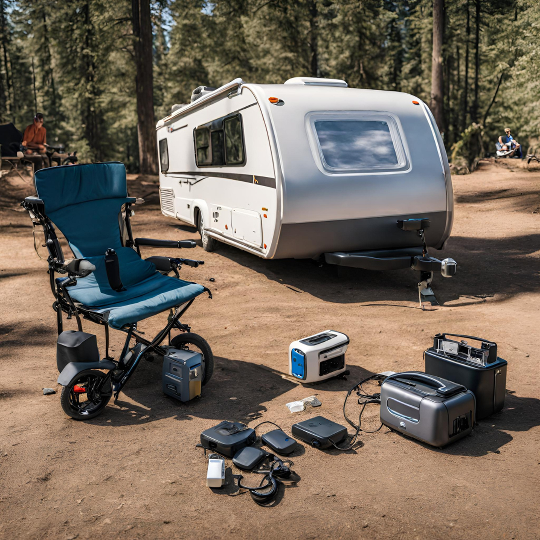 Charging mobility scooters and medical devices in an RV with Jackery